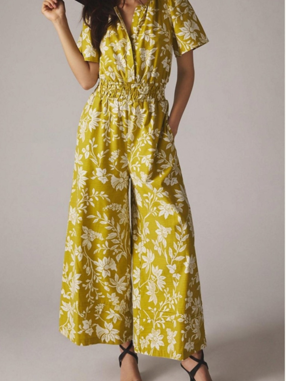 Anthropologie Somerset Jumpsuit Yellow Green Size XS (Q)